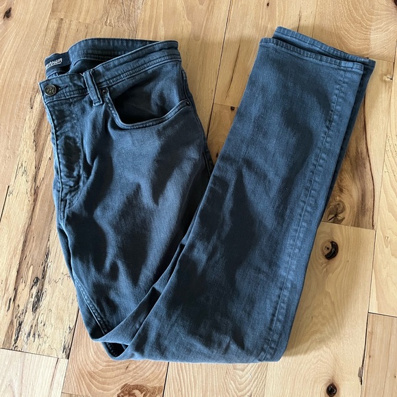 Revtowns Men's Straight Jeans in Dark Gray - Picture 1 of 6